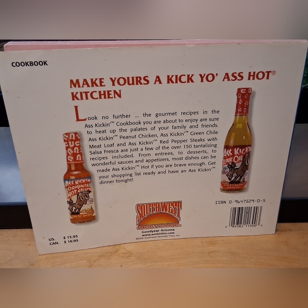 Ass Kickin Paperback Cookbook Volume 1 - Picture 2 of 4